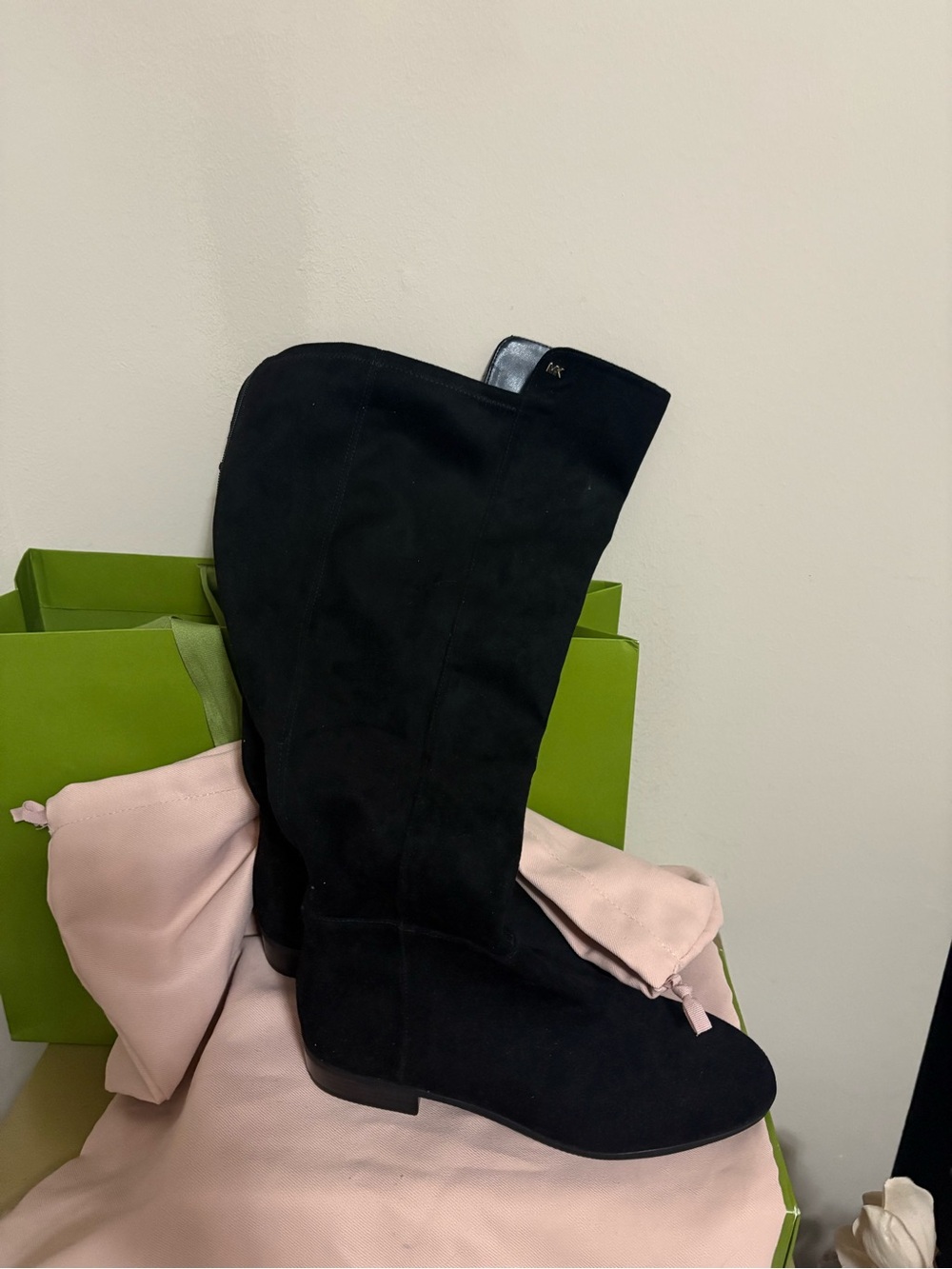 Michael Kors Black Over-the-Knee Suede Boots